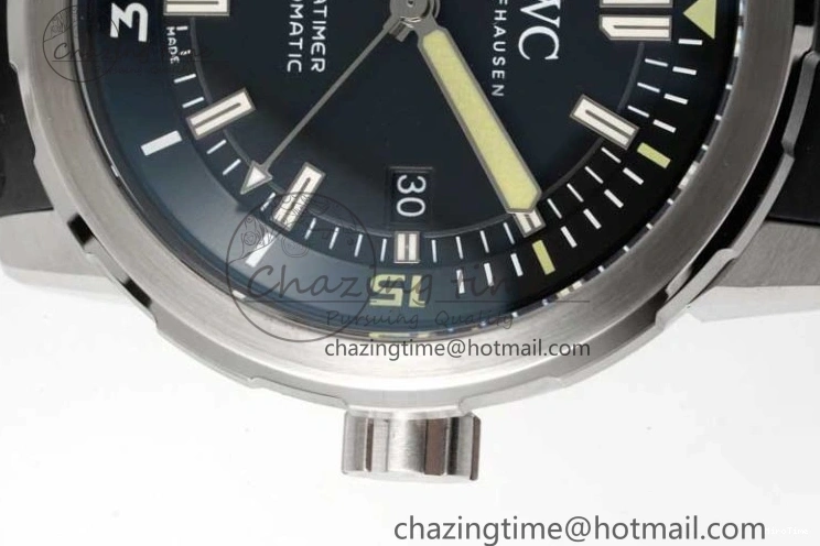 MIROTIME 1229 TechFriendly Aquatimer SS IW3290 RSF 1:1 Best Edition Black Dial on Black Rubber Strap A 7076